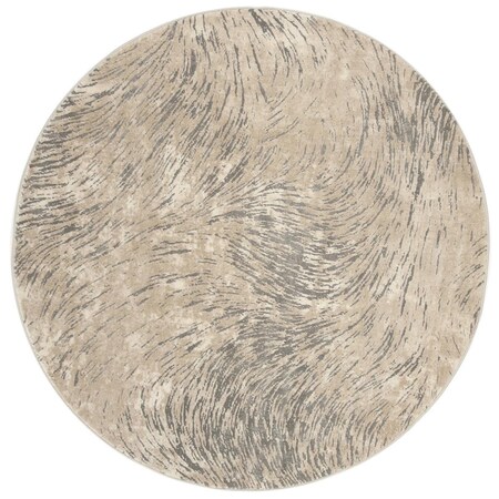 Safavieh Meadow Round Area RugIvory & Grey 6 ft.-7 in. x 6 ft.-7 in. MDW323A-7R